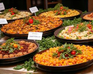 Lavish corporate catering spread by Al Jazeera Flavours